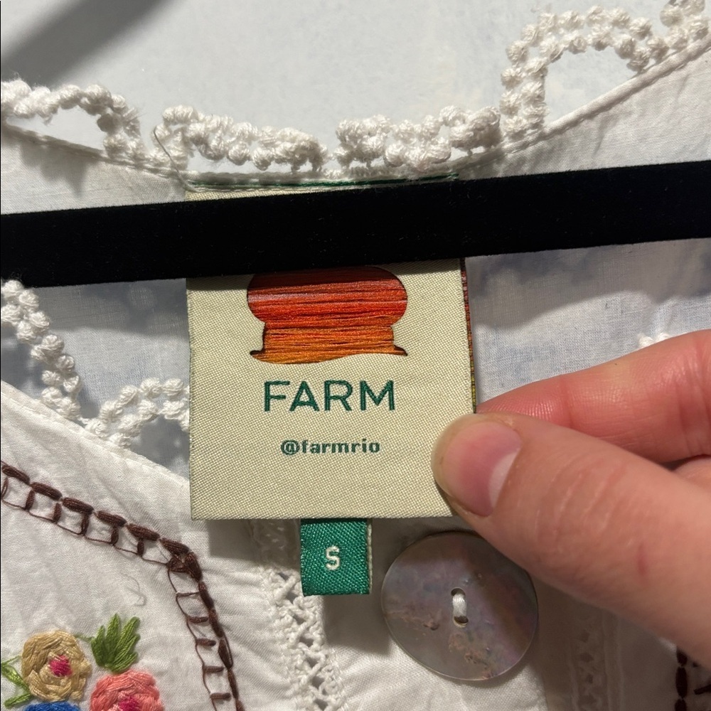 FARM RIO rare grandma embroidered tapestry midi dress - Picture 3 of 16